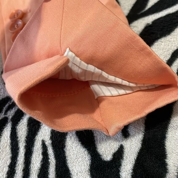 BCBGMaxAzaria Abree peach blush women’s open long sleeve suit jacket blazer - Picture 9 of 13